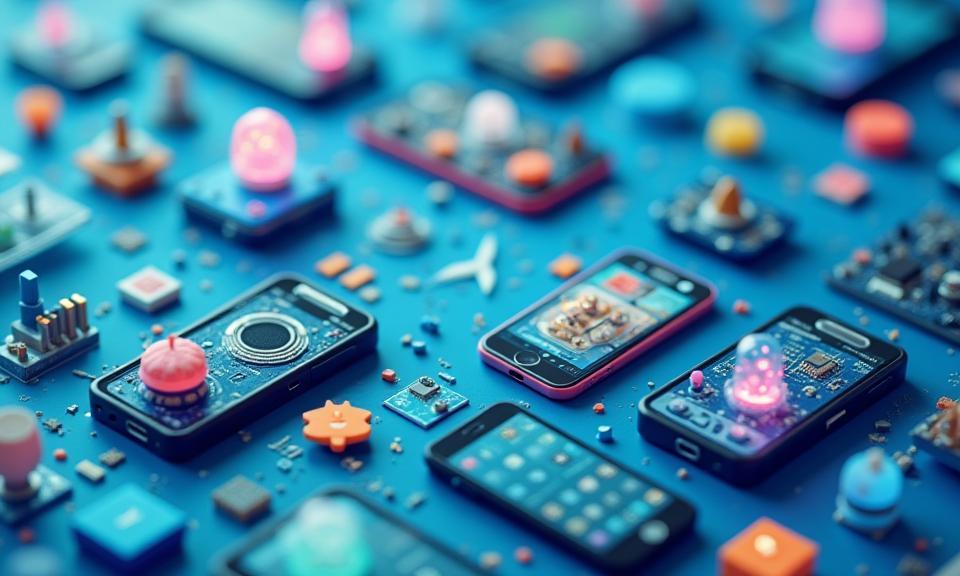 Various mobile devices showcasing apps